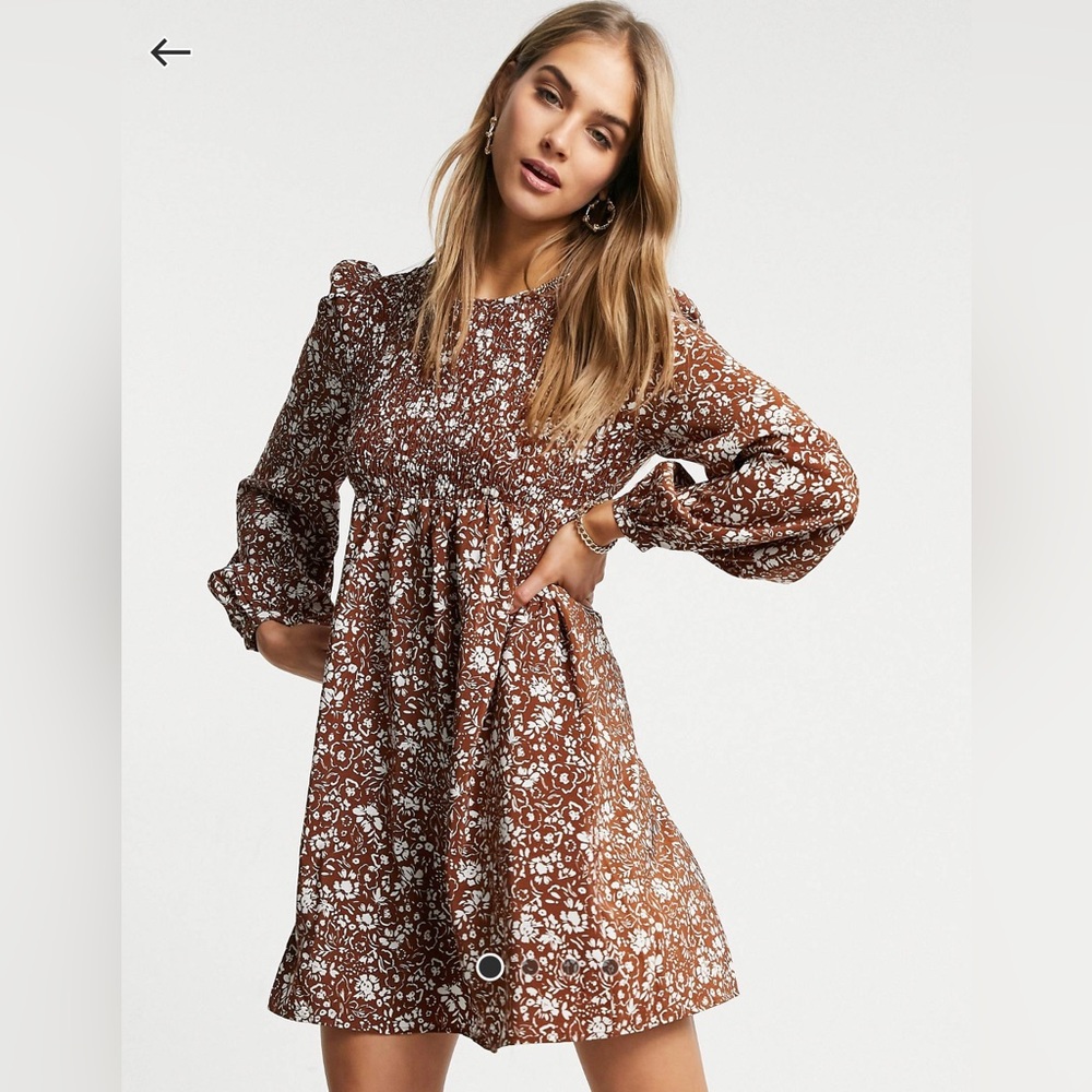 Vintage floral smock dress, Size Small.